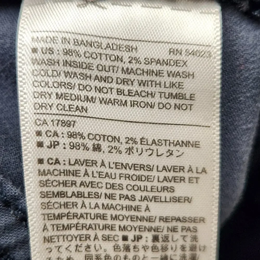 BANANA REPUBLIC Pants Mens 30x32 Blue Berry Sueded Straight 5 Pocket Twill Chino